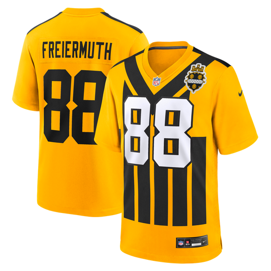 Men's Pittsburgh Steelers Pat Freiermuth Nike Gold Alternate 1933 Throwback Game Jersey - Image 1