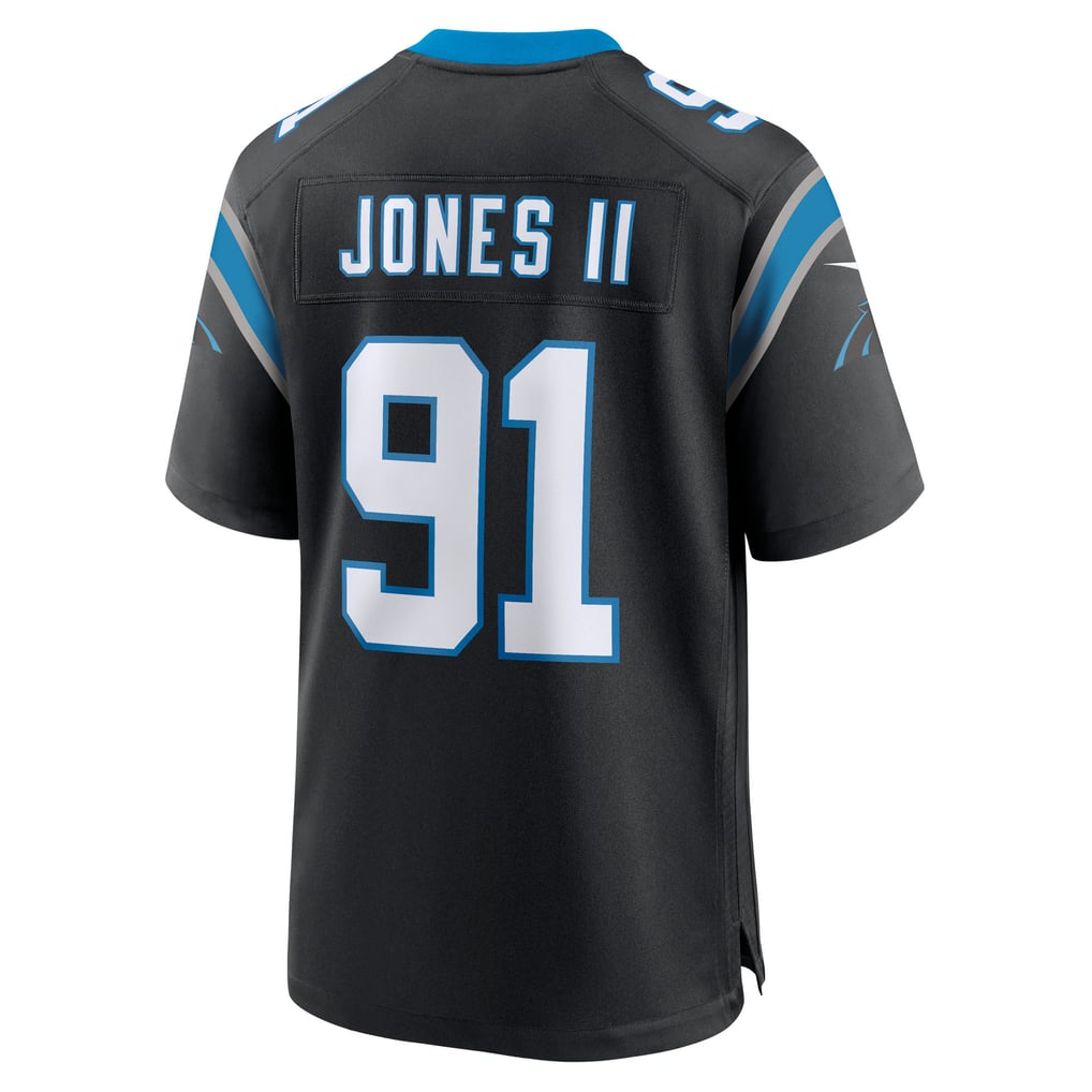 Men's Carolina Panthers Patrick Jones II Nike Black Team Game Jersey - Image 4