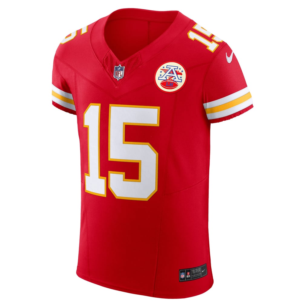 Men's Kansas City Chiefs Patrick Mahomes Nike Red Team Vapor F.U.S.E. Elite Jersey - Image 7