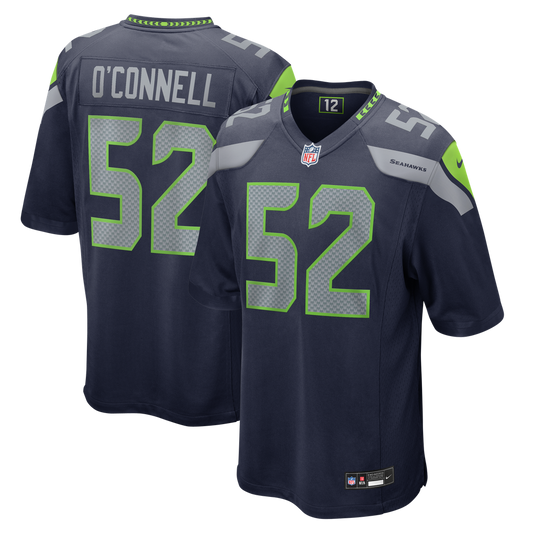 Men's Seattle Seahawks Patrick O'Connell Nike College Navy Team Game Jersey - Image 1