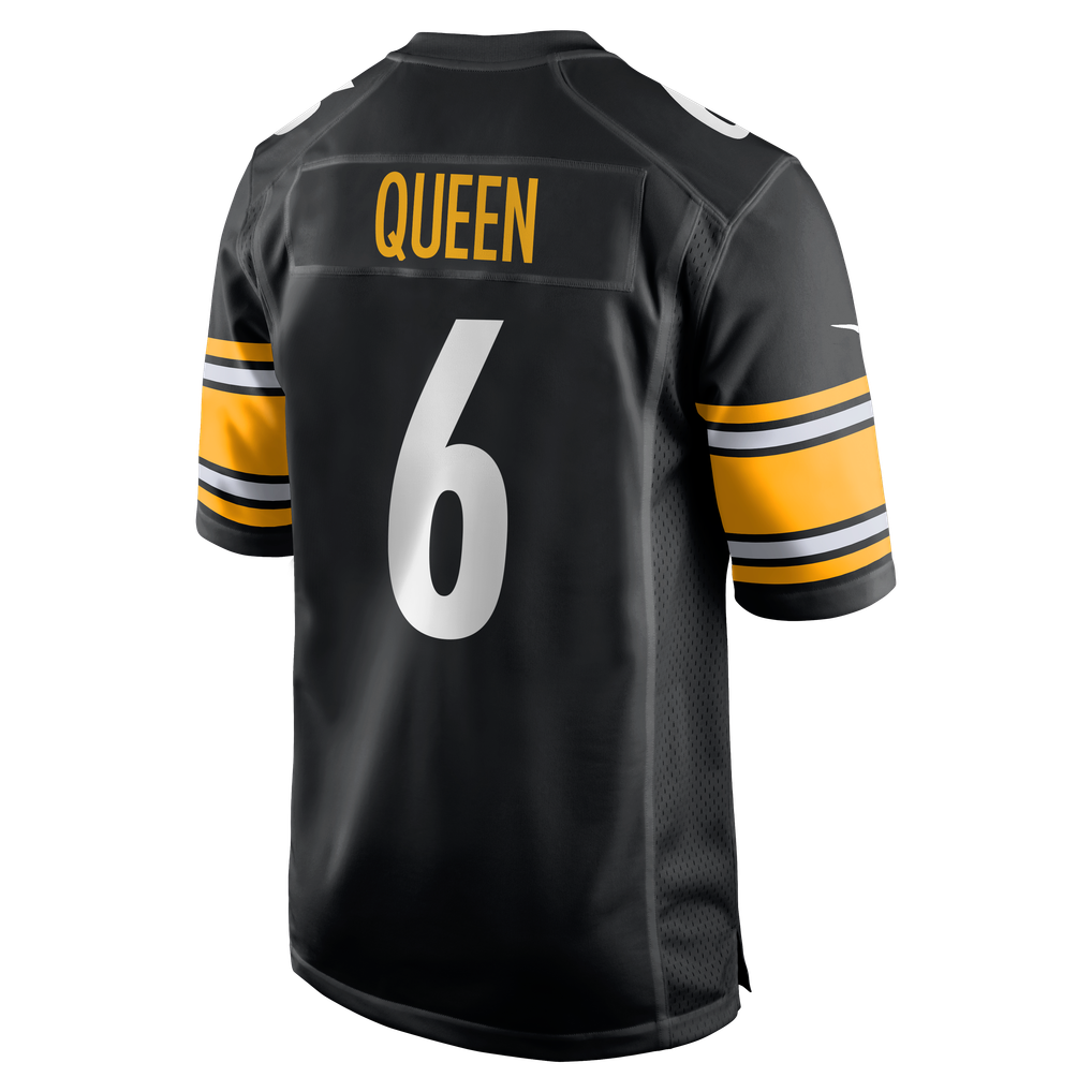 Men's Pittsburgh Steelers Patrick Queen Nike  Black  Game Jersey - Image 4