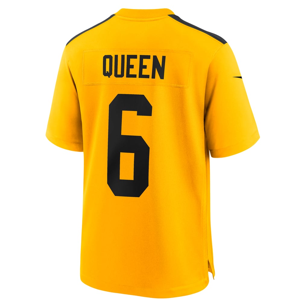 Men's Pittsburgh Steelers Patrick Queen Nike Gold Alternate 1933 Throwback Game Jersey - Image 4