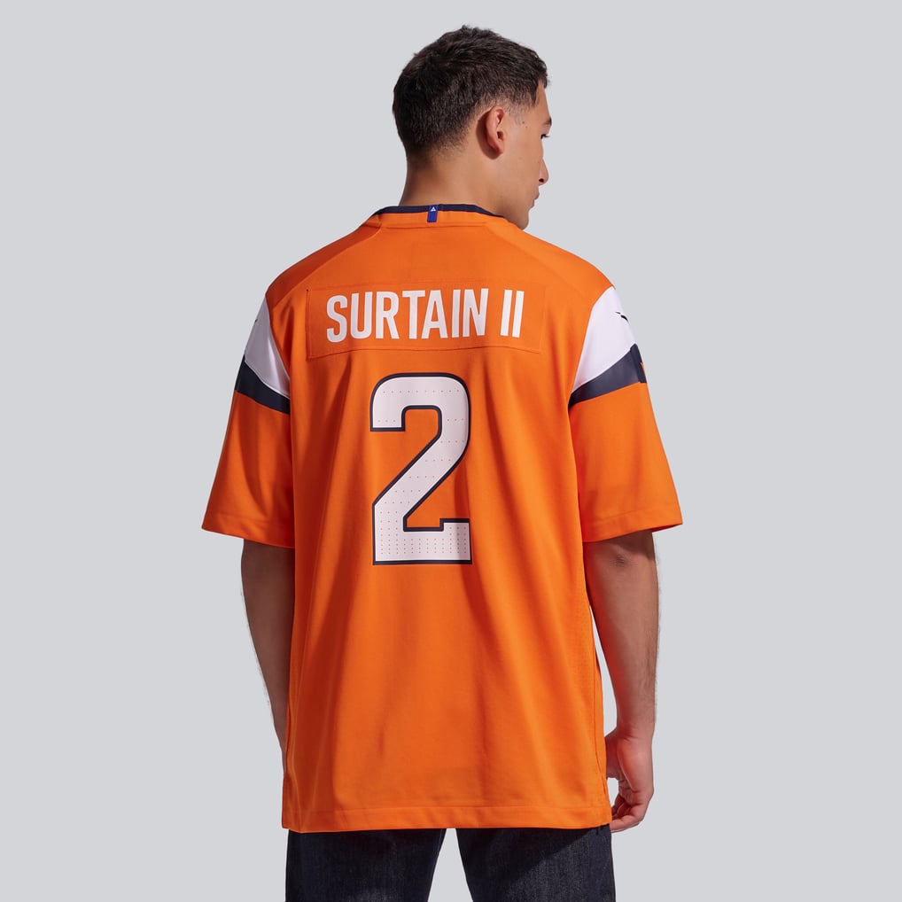 Men's Denver Broncos Patrick Surtain II Nike Orange Team Game Jersey - Image 4