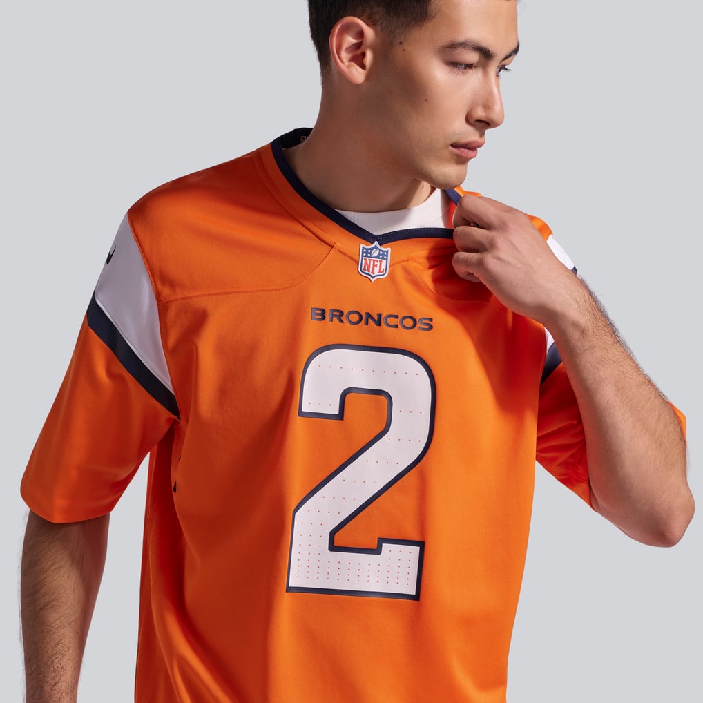 Men's Denver Broncos Patrick Surtain II Nike Orange Team Game Jersey - Image 10
