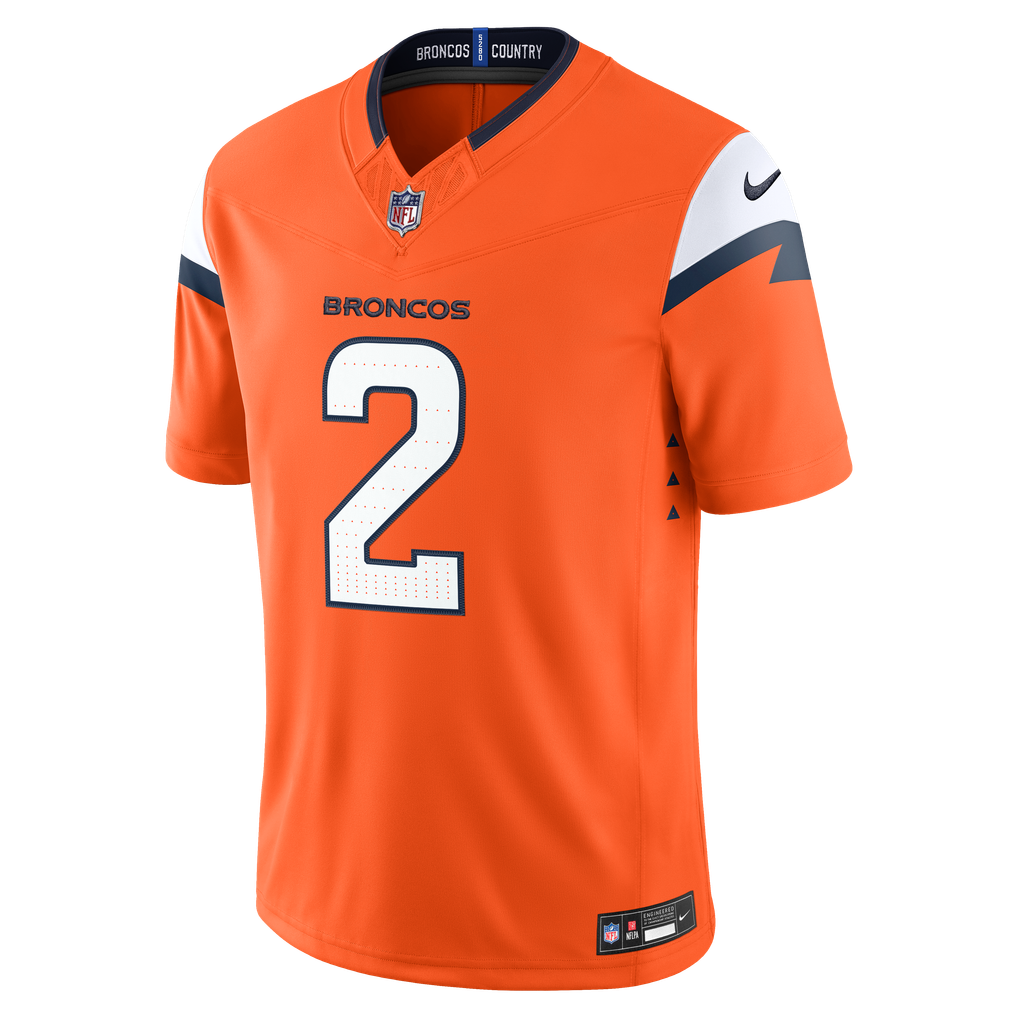 Men's Denver Broncos Patrick Surtain II Nike Orange Team Vapor F.U.S.E. Stitched Limited Jersey - Image 7