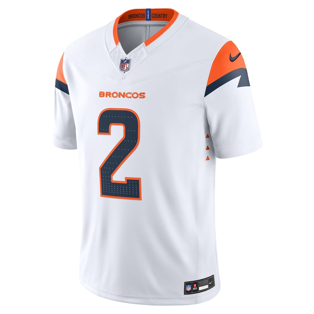 Men's Denver Broncos Patrick Surtain II Nike White Vapor F.U.S.E. Stitched Limited Jersey - Image 3
