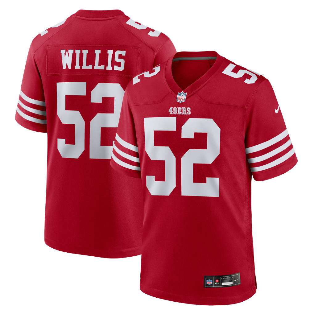 Men's San Francisco 49ers Patrick Willis Nike Scarlet Retired Player Game Jersey - Image 1