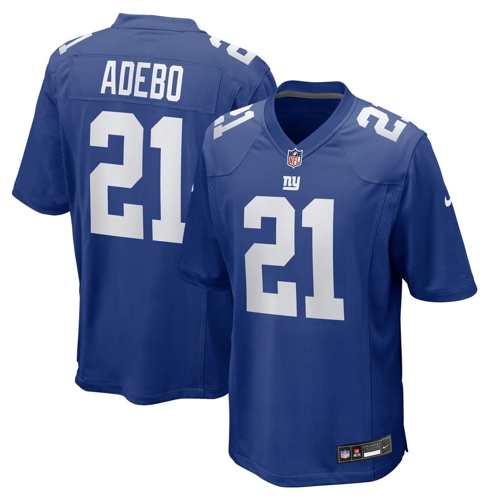Men's New York Giants Paulson Adebo Nike  Royal Team Game Jersey - Image 2