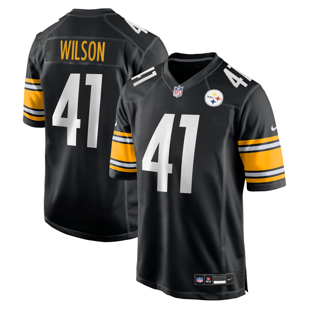 Men's Pittsburgh Steelers Payton Wilson Nike Black  Game Jersey - Image 2
