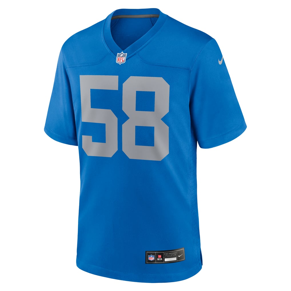 Men's Detroit Lions Penei Sewell Nike  Blue Alternate Game Jersey - Image 3
