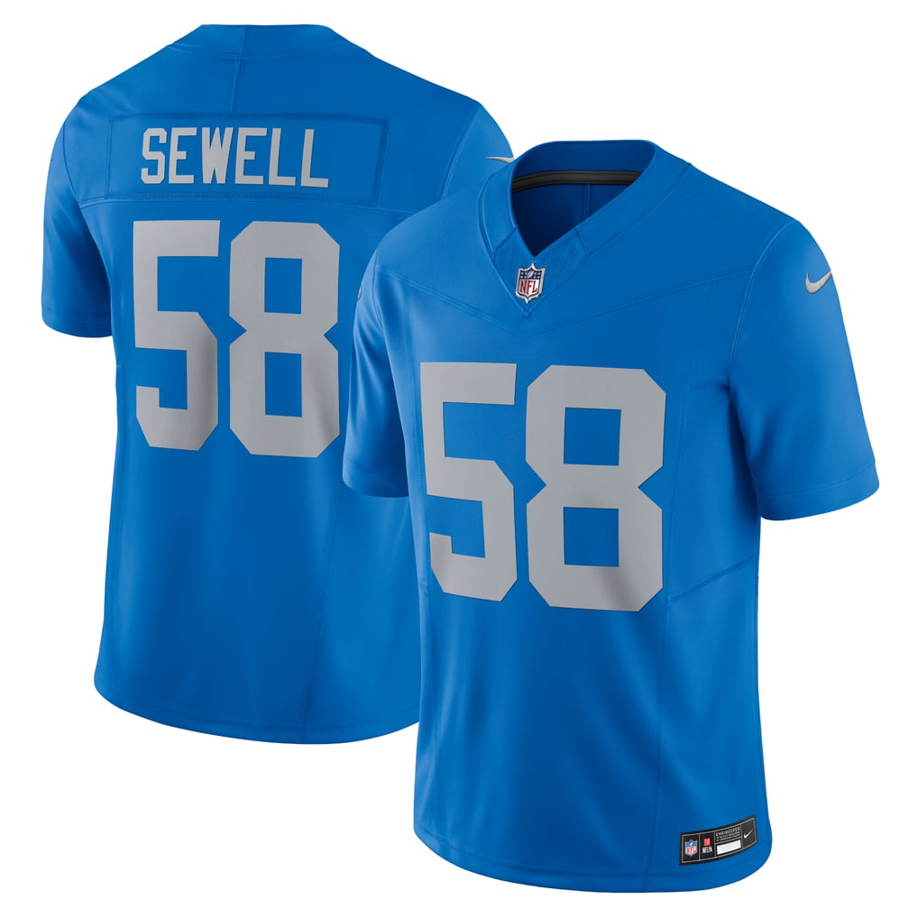 Men's Detroit Lions Penei Sewell Nike Blue Vapor F.U.S.E. Alternate Limited Jersey - Image 2