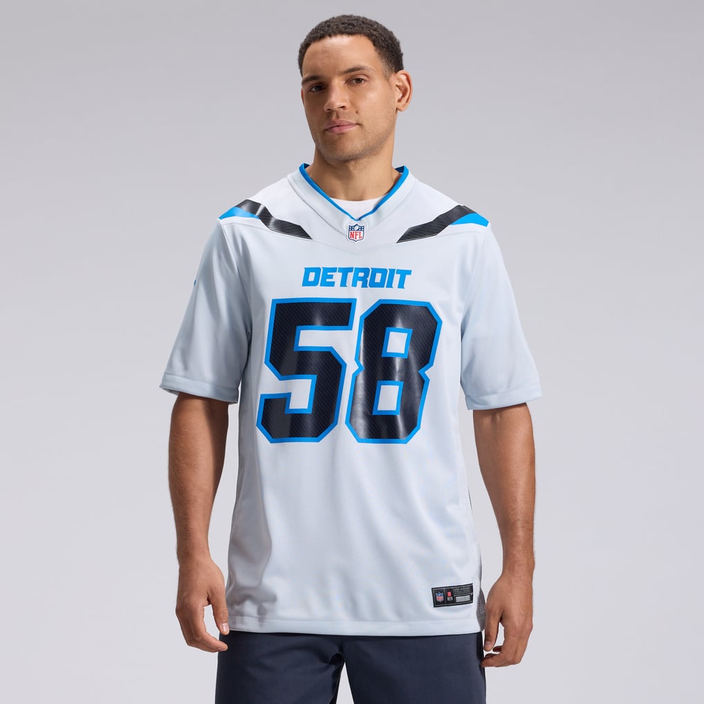 Men's Detroit Lions Penei Sewell Nike Silver 2026 Rivalries Collection Game Jersey - Image 3