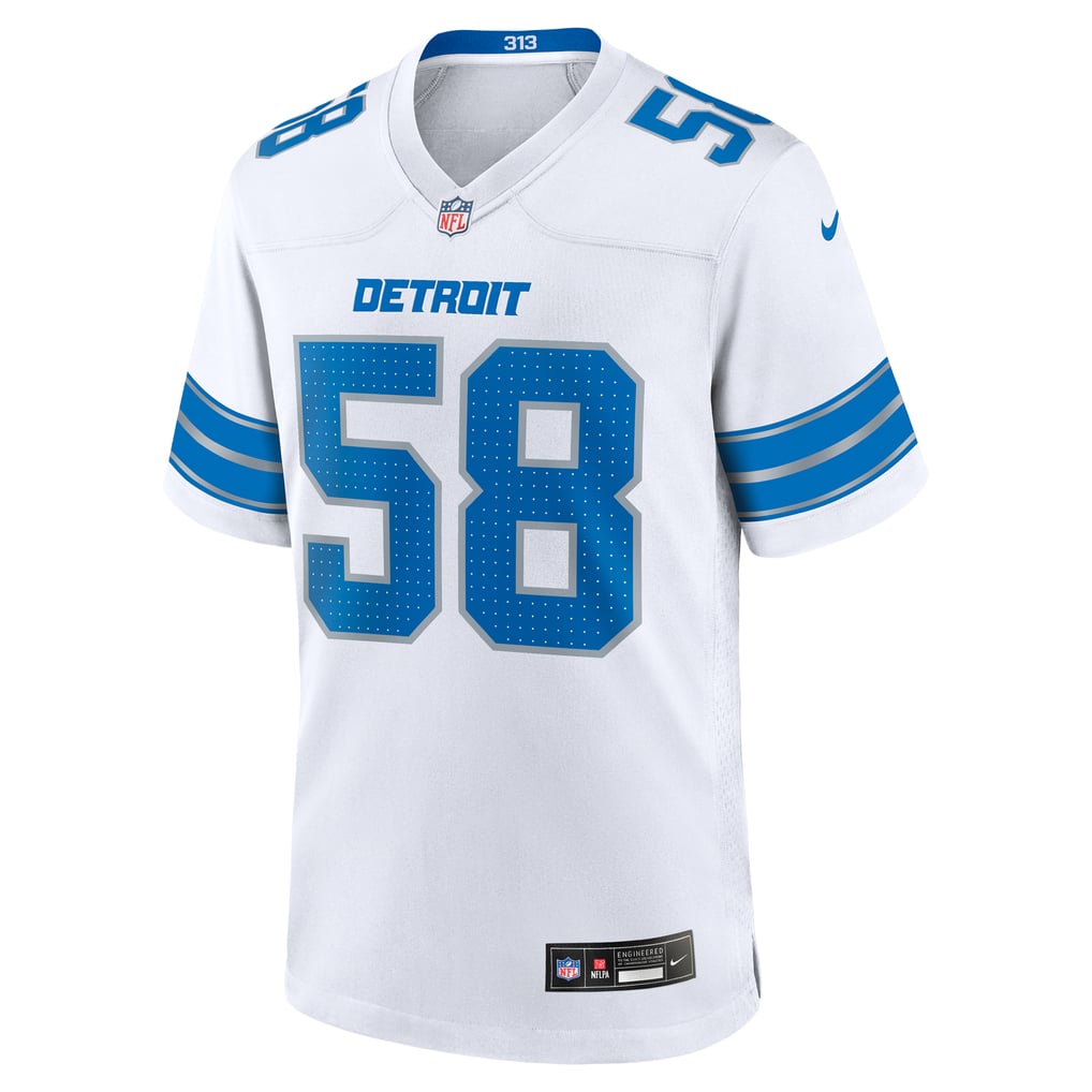 Men's Detroit Lions Penei Sewell Nike  White Game Jersey - Image 3