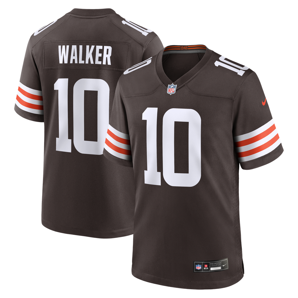 Men's Cleveland Browns Phillip Walker Nike Brown Team Game Jersey - Image 2