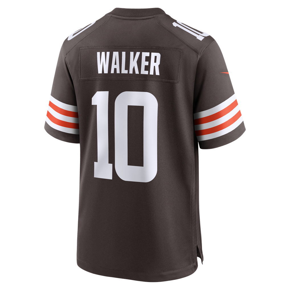 Men's Cleveland Browns Phillip Walker Nike Brown Team Game Jersey - Image 4