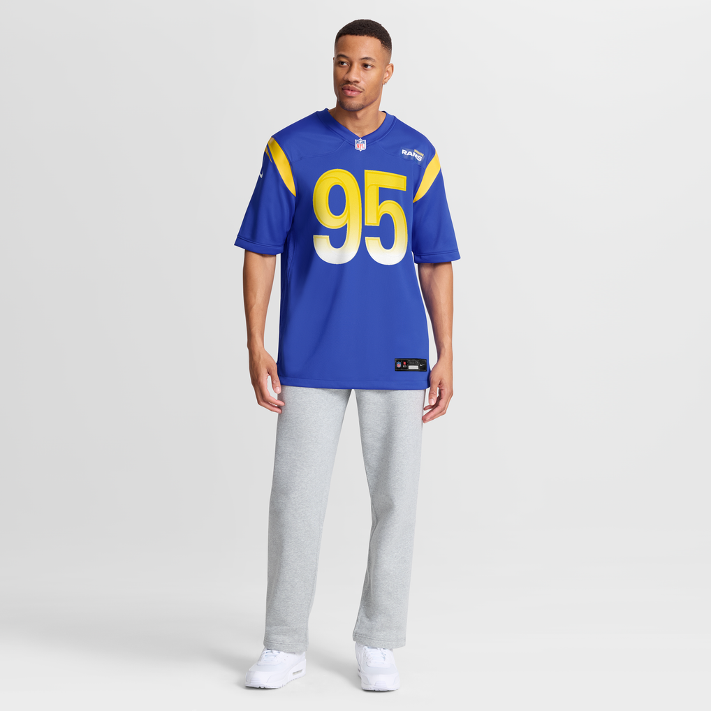 Men's Los Angeles Rams Poona Ford Nike  Royal Team Game Jersey - Image 8