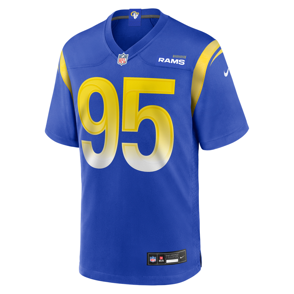 Men's Los Angeles Rams Poona Ford Nike  Royal Team Game Jersey - Image 3