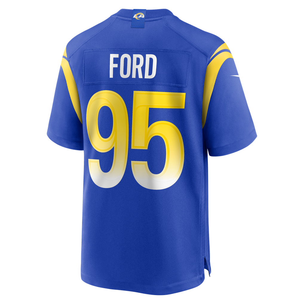 Men's Los Angeles Rams Poona Ford Nike  Royal Team Game Jersey - Image 4