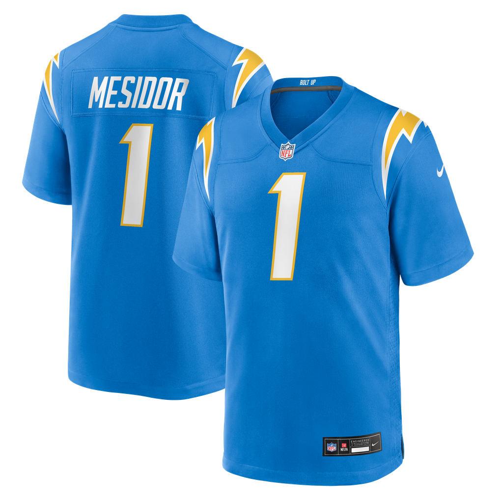 Men's Los Angeles Chargers Akheem Mesidor Nike Powder Blue Team Game Jersey - Image 2