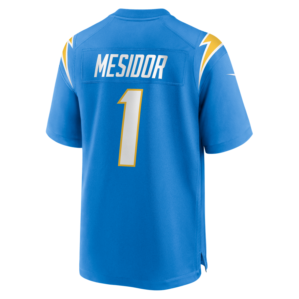 Men's Los Angeles Chargers Akheem Mesidor Nike Powder Blue Team Game Jersey - Image 4