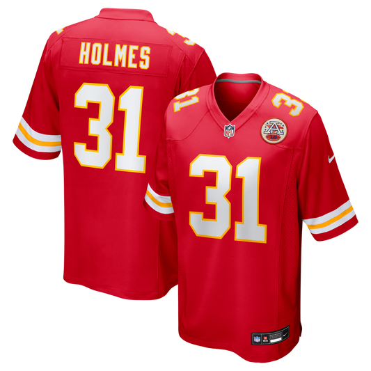 Men's Kansas City Chiefs Priest Holmes Nike Red Game Retired Player Jersey - Image 1
