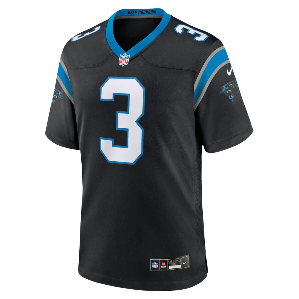 Men's Carolina Panthers Princely Umanmielen Nike Black Team Game Jersey - Image 3