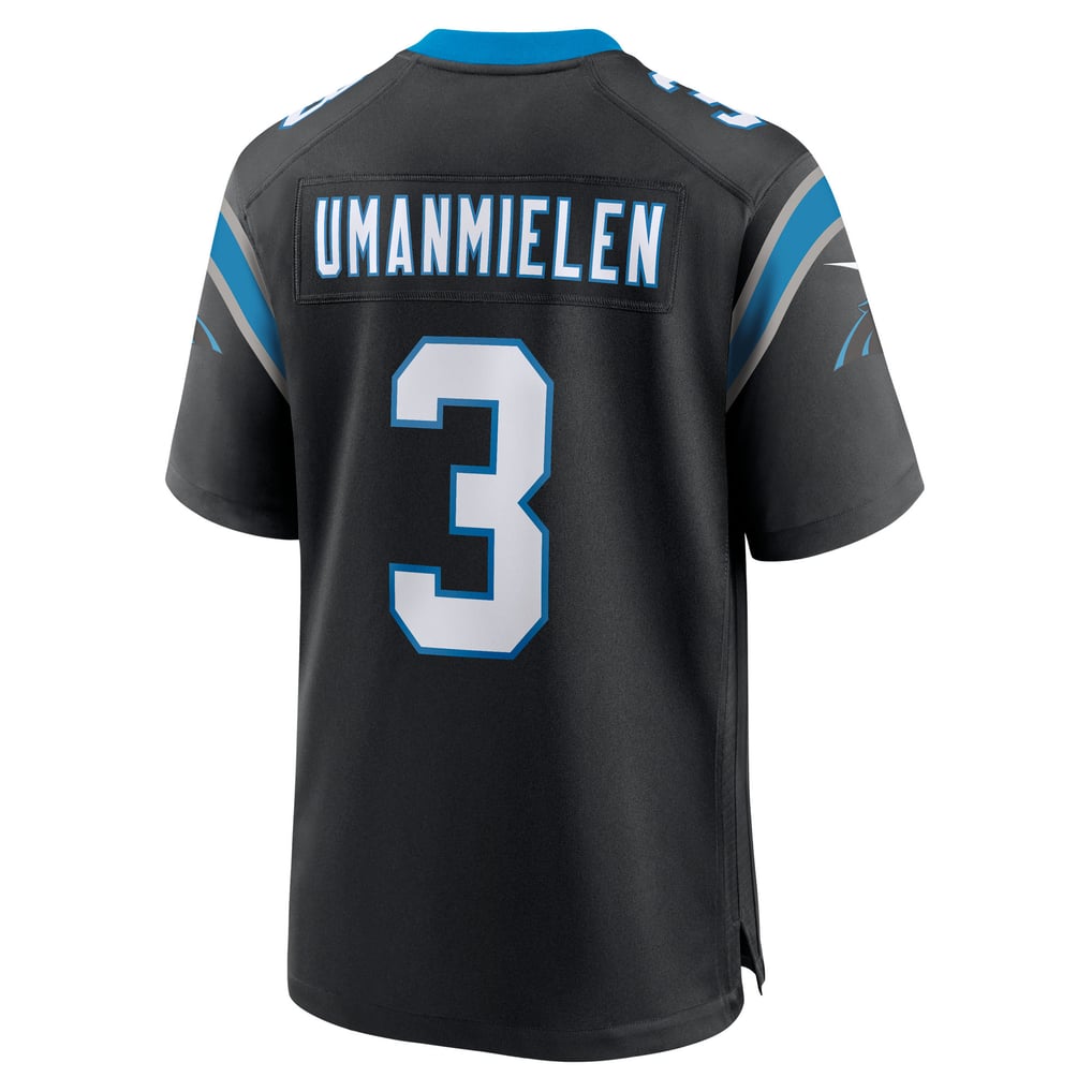 Men's Carolina Panthers Princely Umanmielen Nike Black Team Game Jersey - Image 4