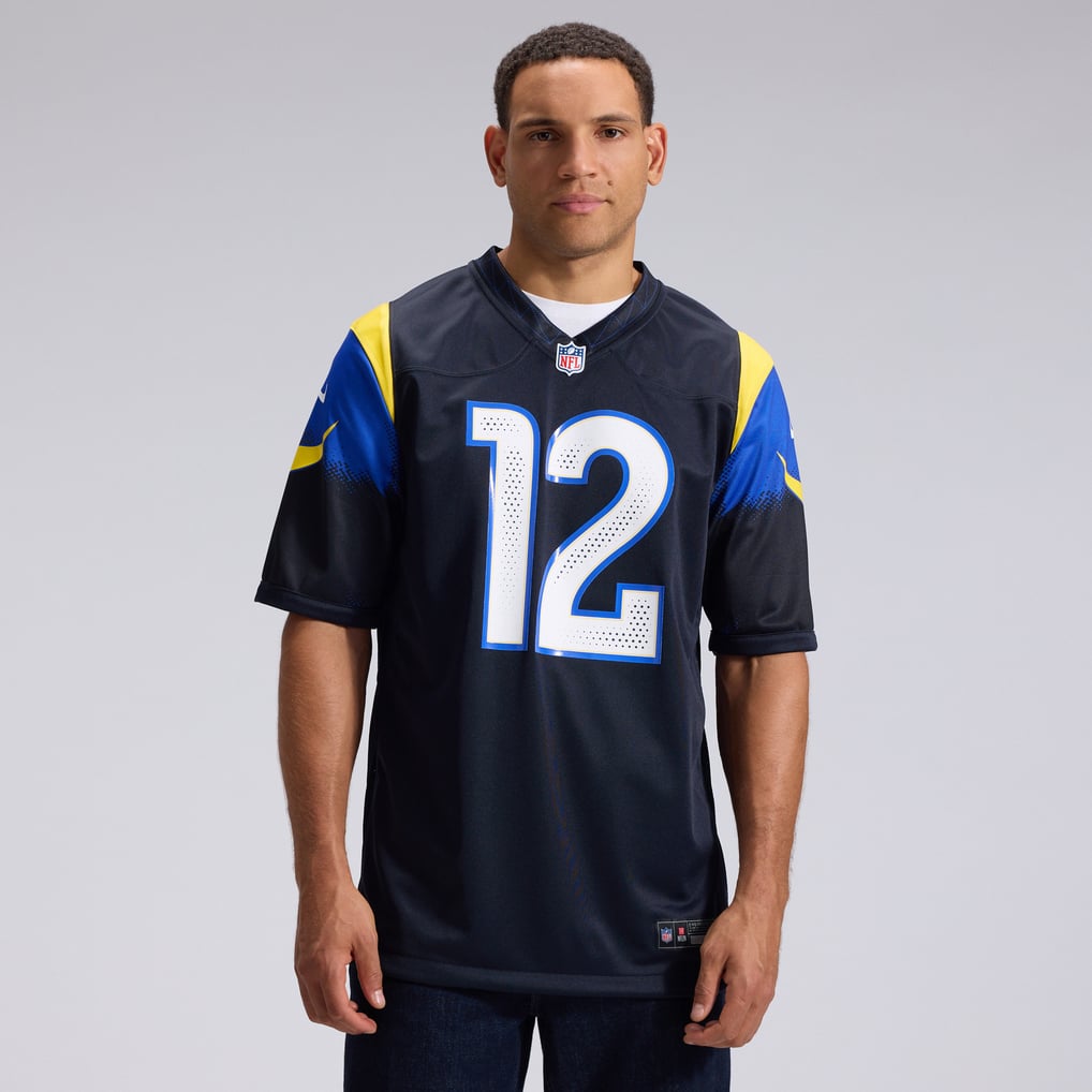 Men's Los Angeles Rams Puka Nacua Nike Dark Blue Rivalries Collection Game Jersey - Image 3