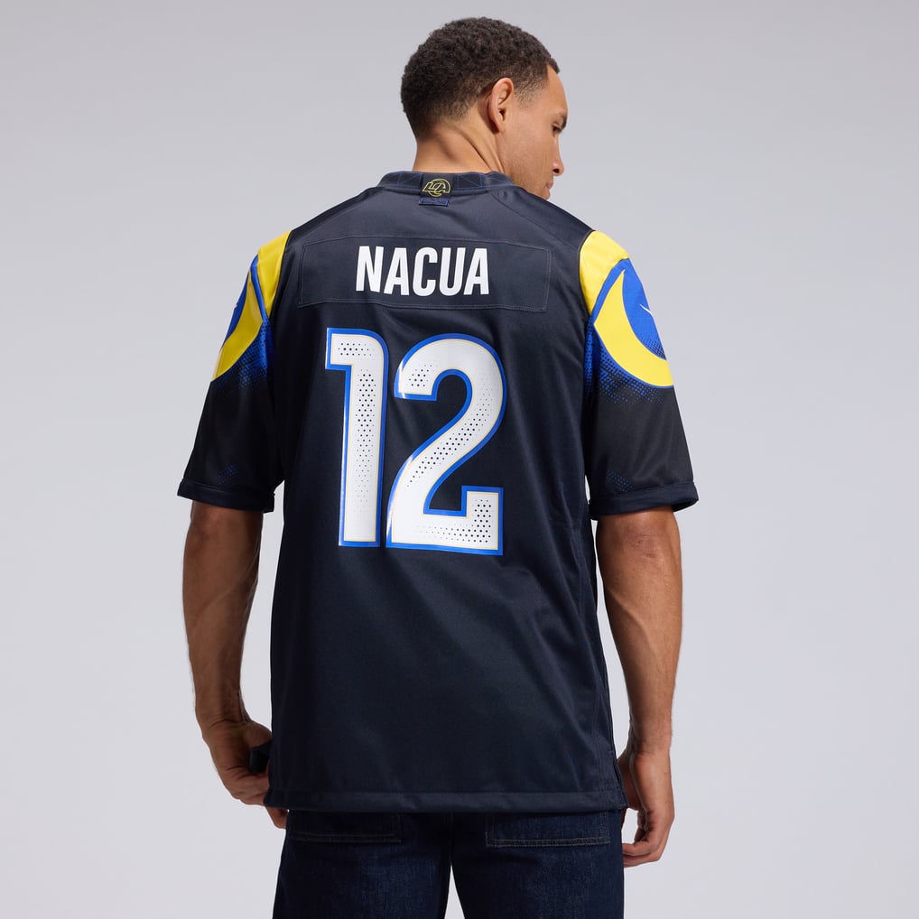 Men's Los Angeles Rams Puka Nacua Nike Dark Blue Rivalries Collection Game Jersey - Image 4