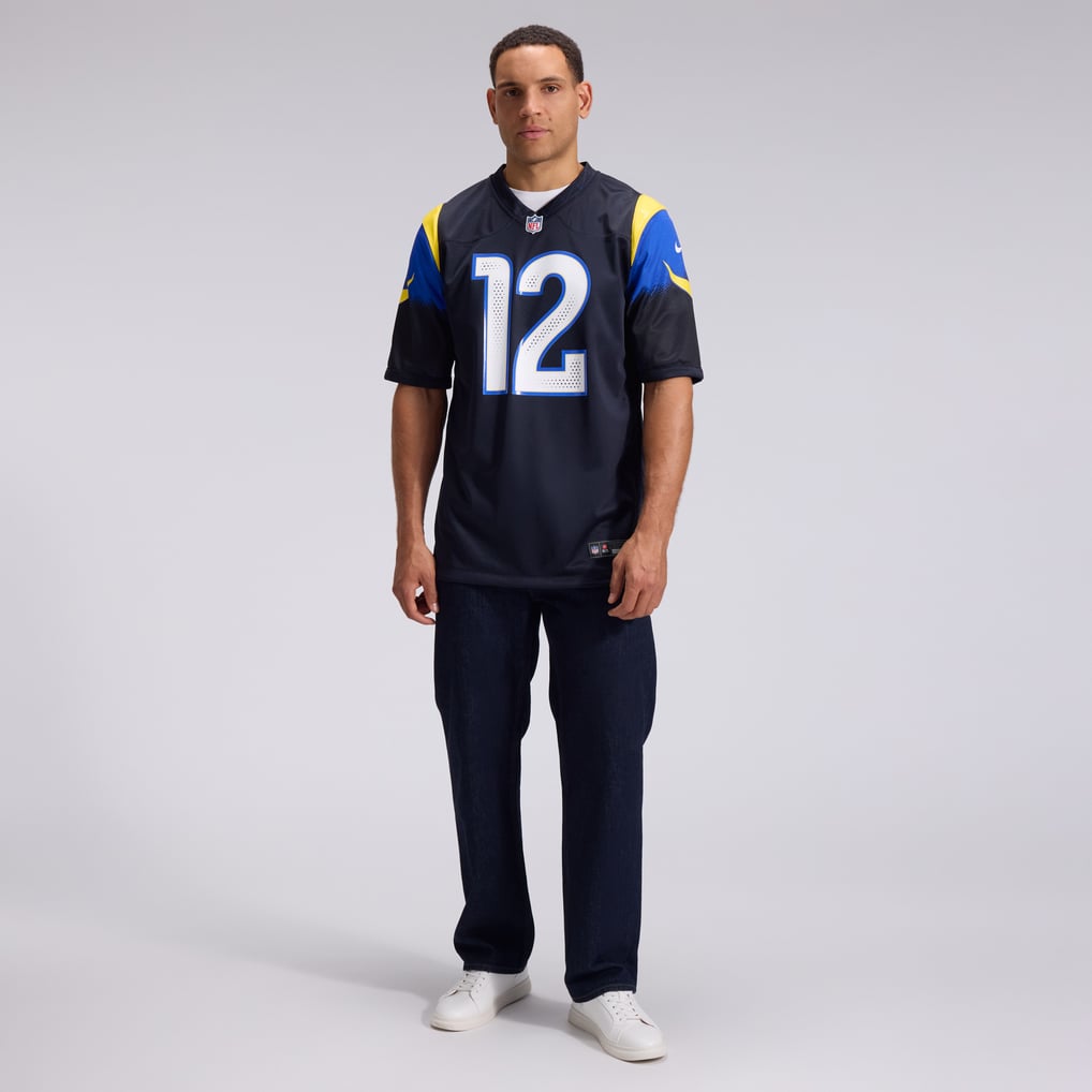 Men's Los Angeles Rams Puka Nacua Nike Dark Blue Rivalries Collection Game Jersey - Image 5