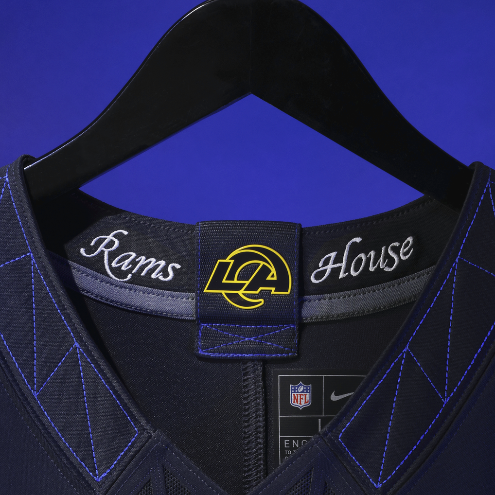 Men's Los Angeles Rams Puka Nacua Nike Dark Blue Rivalries Collection Stitched Limited Jersey - Image 11