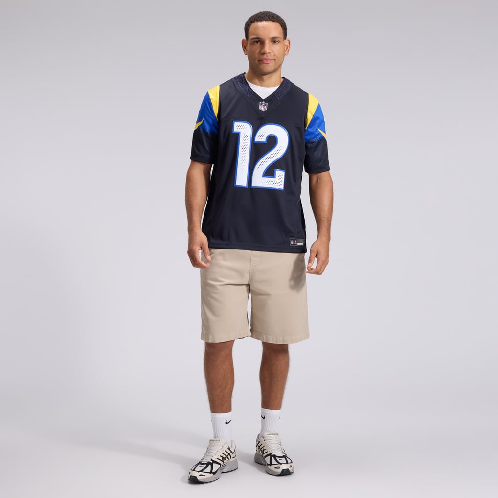 Men's Los Angeles Rams Puka Nacua Nike Dark Blue Rivalries Collection Stitched Limited Jersey - Image 5