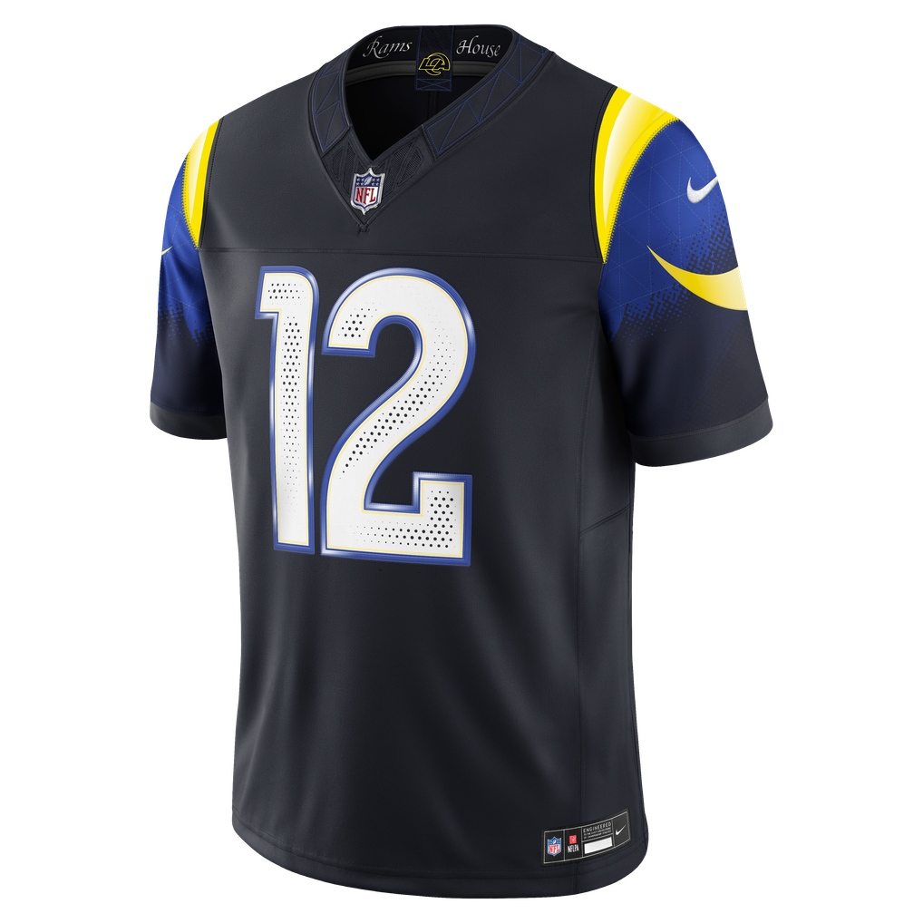 Men's Los Angeles Rams Puka Nacua Nike Dark Blue Rivalries Collection Stitched Limited Jersey - Image 7