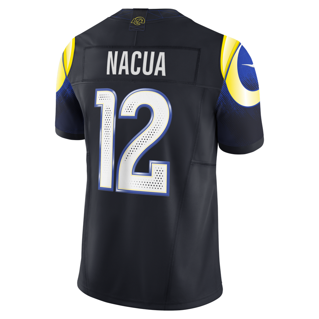 Men's Los Angeles Rams Puka Nacua Nike Dark Blue Rivalries Collection Stitched Limited Jersey - Image 8