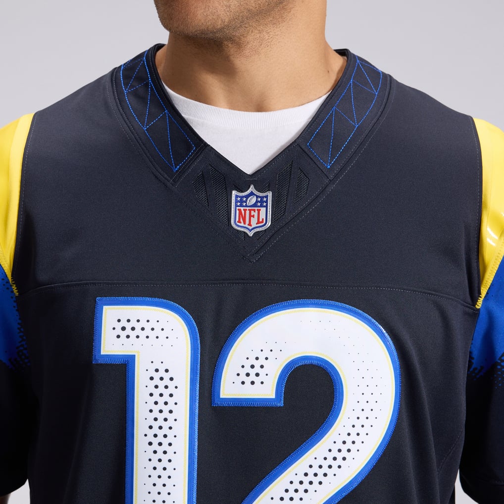 Men's Los Angeles Rams Puka Nacua Nike Dark Blue Rivalries Collection Stitched Limited Jersey - Image 9