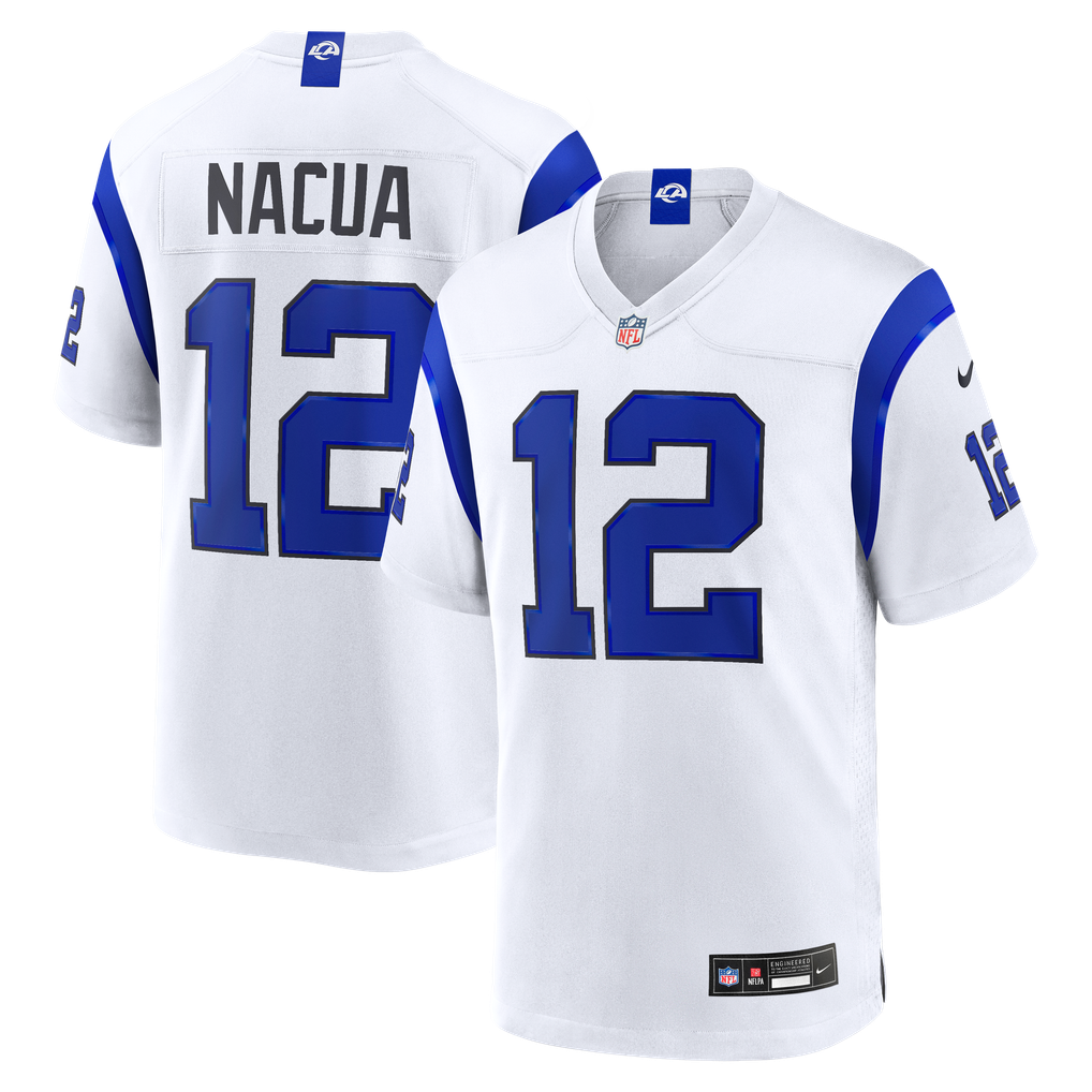 Men's Los Angeles Rams Puka Nacua Nike Fearsome White Game Jersey - Image 2