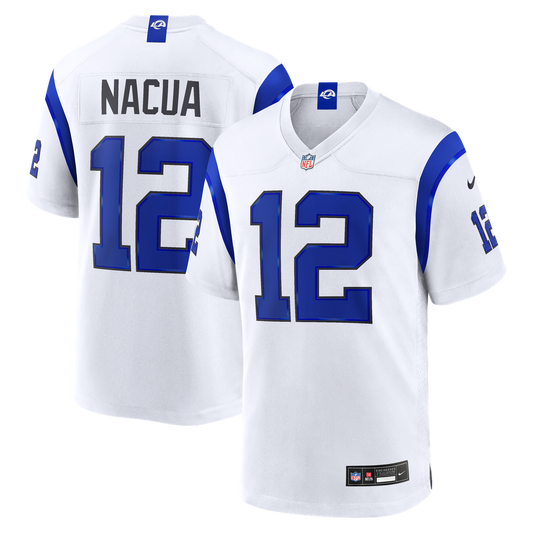Men's Los Angeles Rams Puka Nacua Nike Fearsome White Game Jersey - Image 1