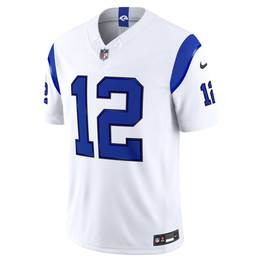 Men's Los Angeles Rams Puka Nacua Nike Fearsome White Vapor F.U.S.E. Stitched Limited Jersey - Image 3