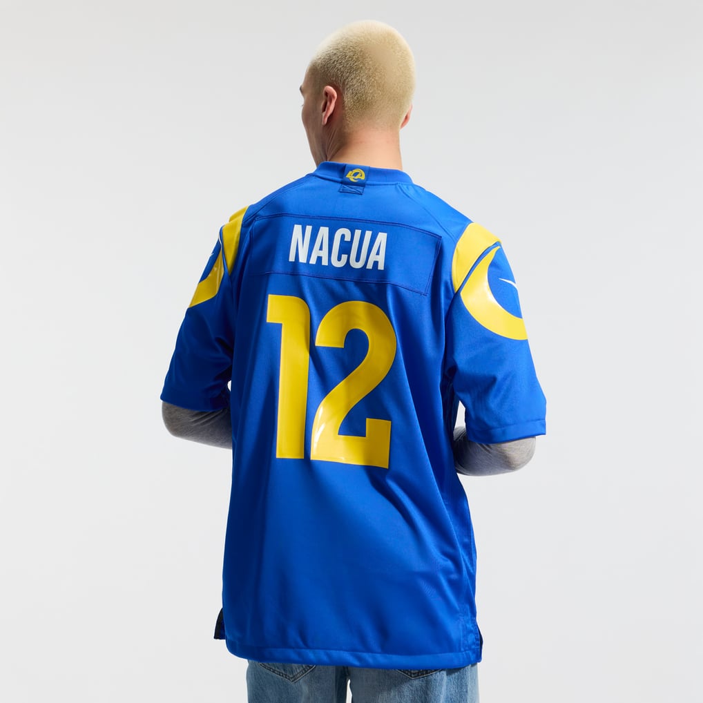 Men's Los Angeles Rams Puka Nacua Nike Royal Team Game Player Jersey - Image 4
