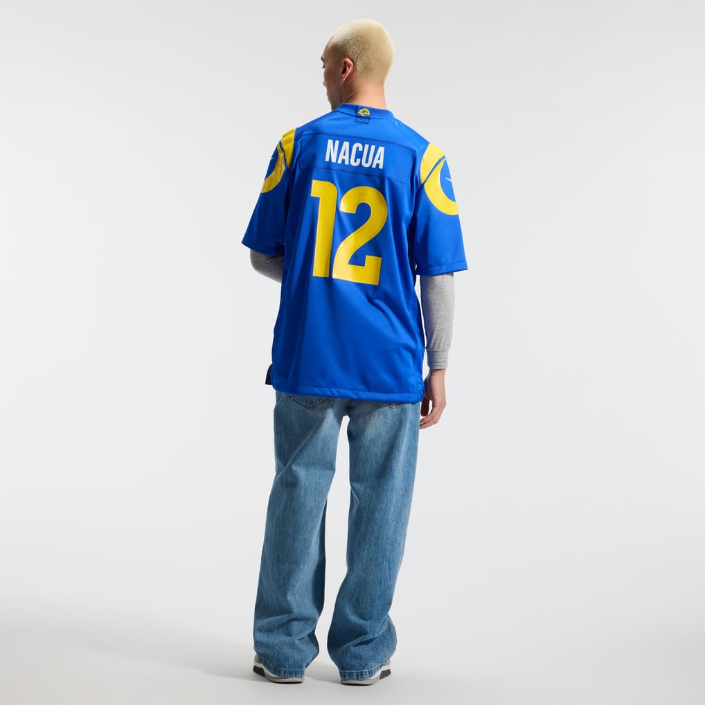 Men's Los Angeles Rams Puka Nacua Nike Royal Team Game Player Jersey - Image 6