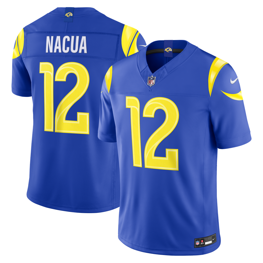 Men's Los Angeles Rams Puka Nacua Nike Royal Team Vapor F.U.S.E. Stitched Limited Jersey - Image 2