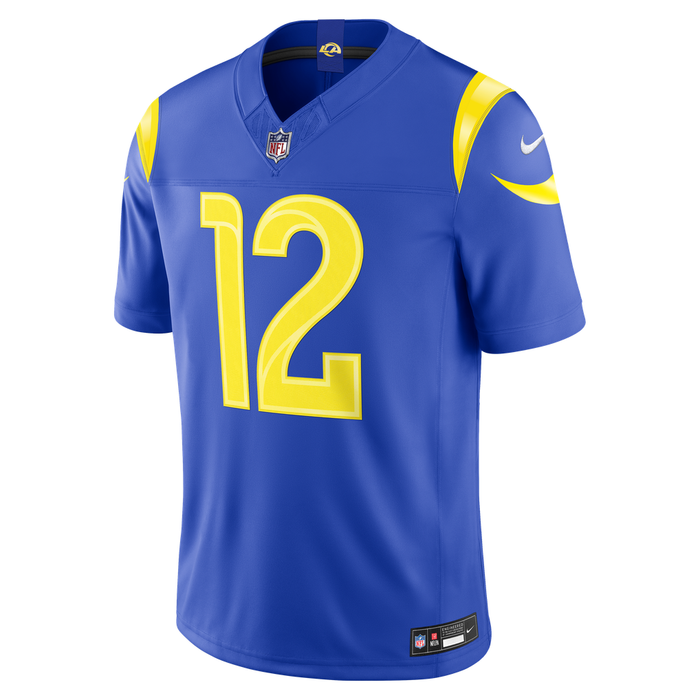Men's Los Angeles Rams Puka Nacua Nike Royal Team Vapor F.U.S.E. Stitched Limited Jersey - Image 3