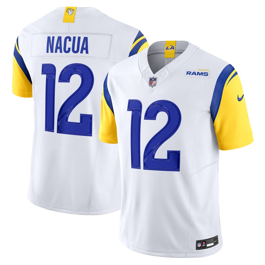 Men's Los Angeles Rams Puka Nacua Nike White Vapor F.U.S.E. Limited Player Jersey - Image 1