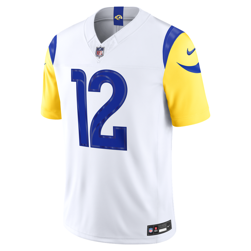 Men's Los Angeles Rams Puka Nacua Nike White Vapor F.U.S.E. Stitched Limited Jersey - Image 3