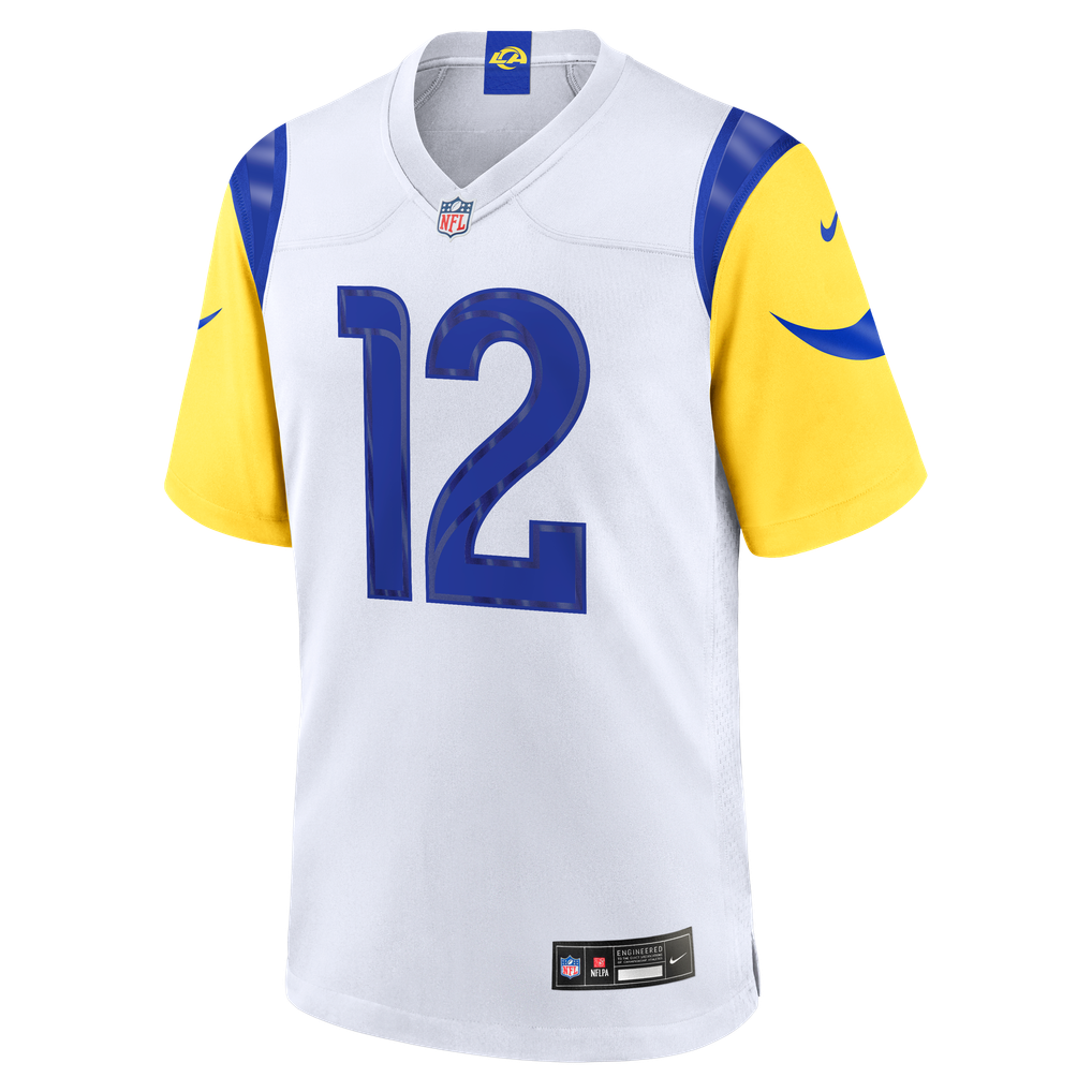 Men's Los Angeles Rams Puka Nacua Nike White White Game Player Jersey - Image 3