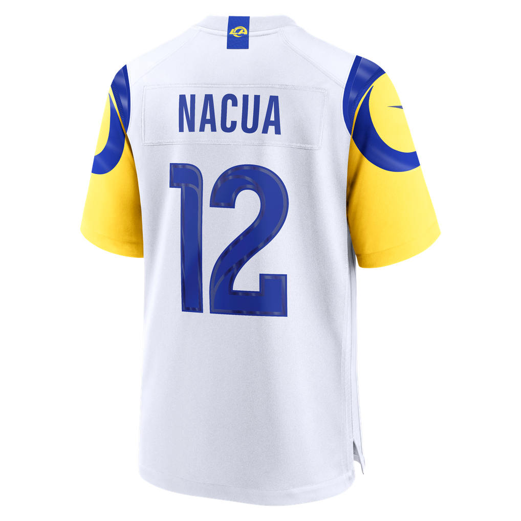 Men's Los Angeles Rams Puka Nacua Nike White White Game Player Jersey - Image 4