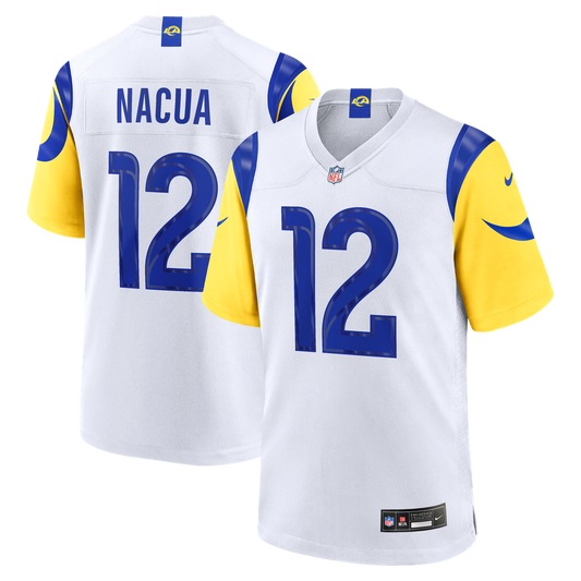 Men's Los Angeles Rams Puka Nacua Nike White White Game Player Jersey - Image 1