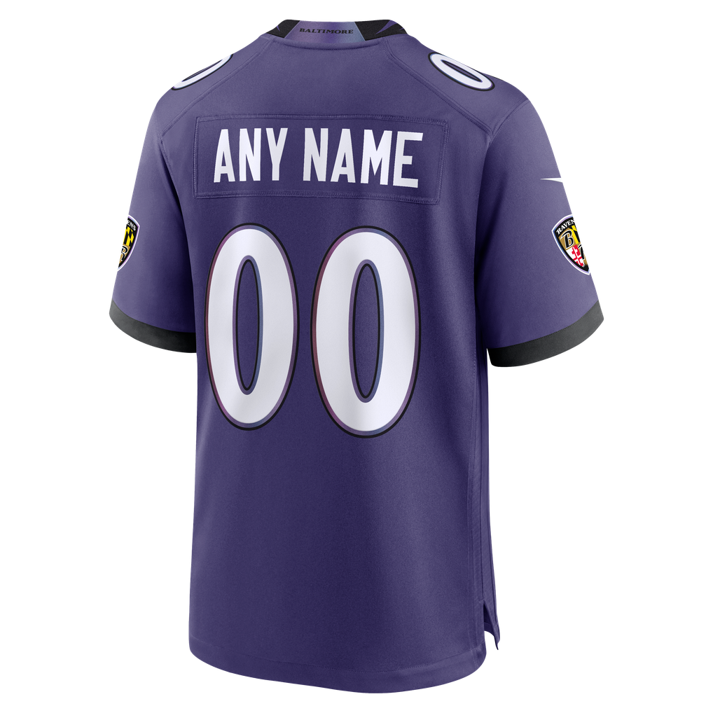 Men's Baltimore Ravens Nike Purple Custom Game Jersey