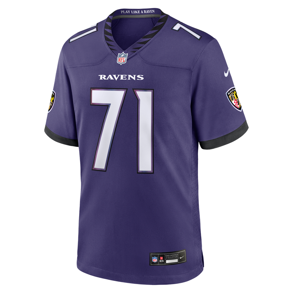Men's Baltimore Ravens Olaivavega Ioane Nike Purple Team Game Jersey