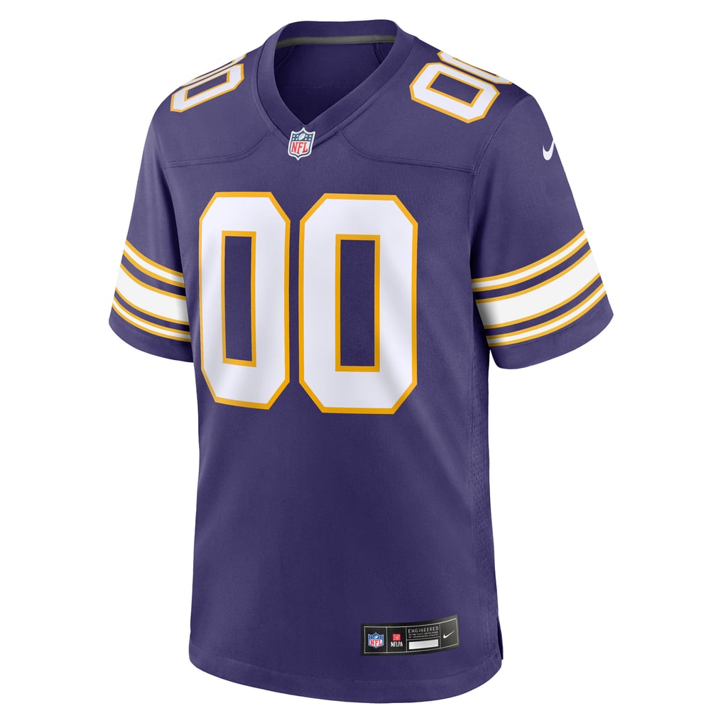Men's Minnesota Vikings Nike Purple Classic Custom Game Jersey - Image 3
